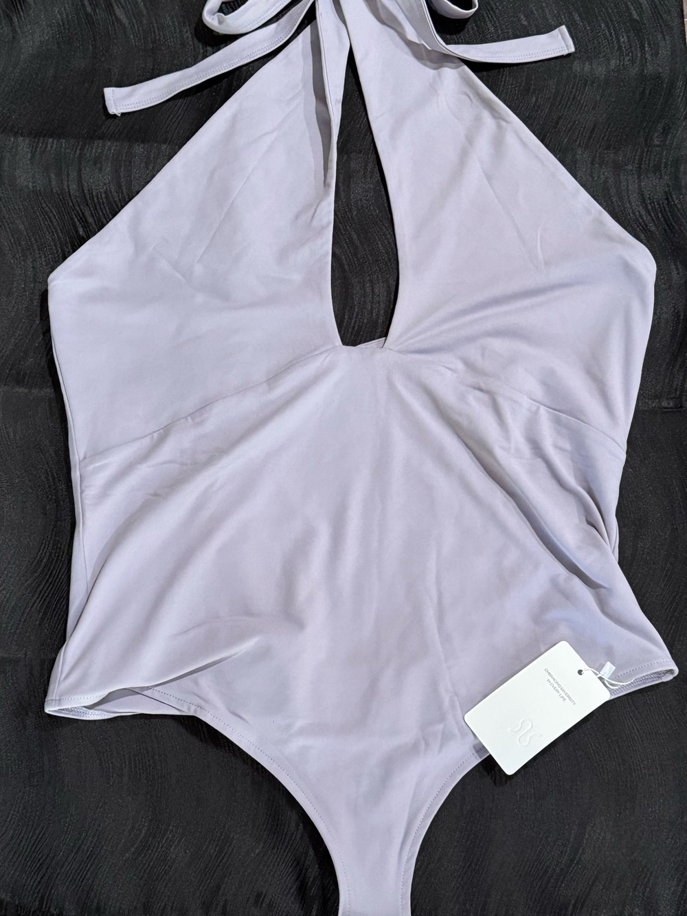 ReoRia Lilac Halter Bodysuit Top Sz XL